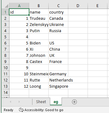 openpyxl created Excel file