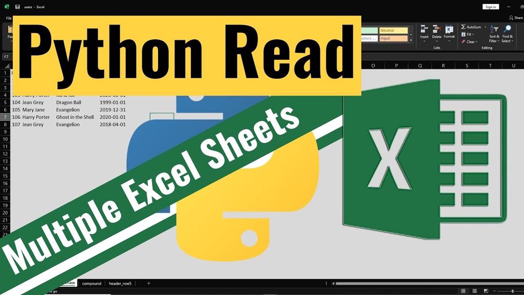 'Video thumbnail for Python Read Multiple Excel Sheets'